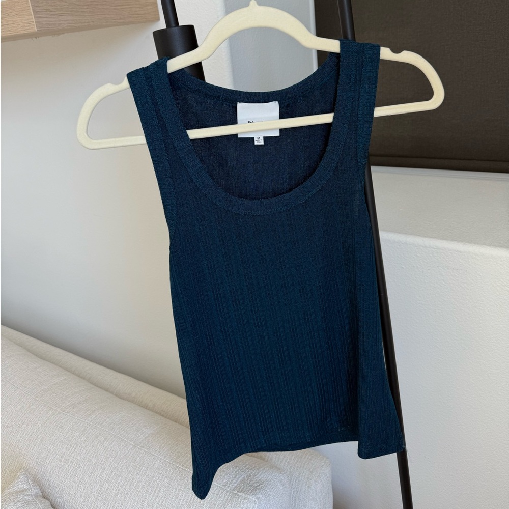 Teal Blue Reformation Tank Top